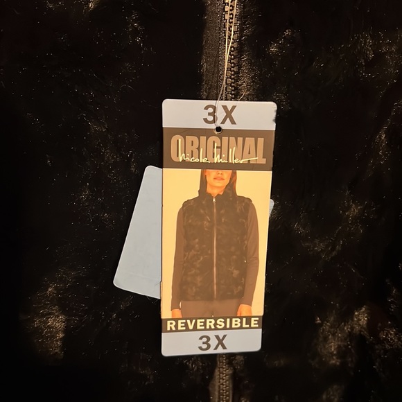 Nicole Miller plus size 3X reversible vest - Picture 2 of 3